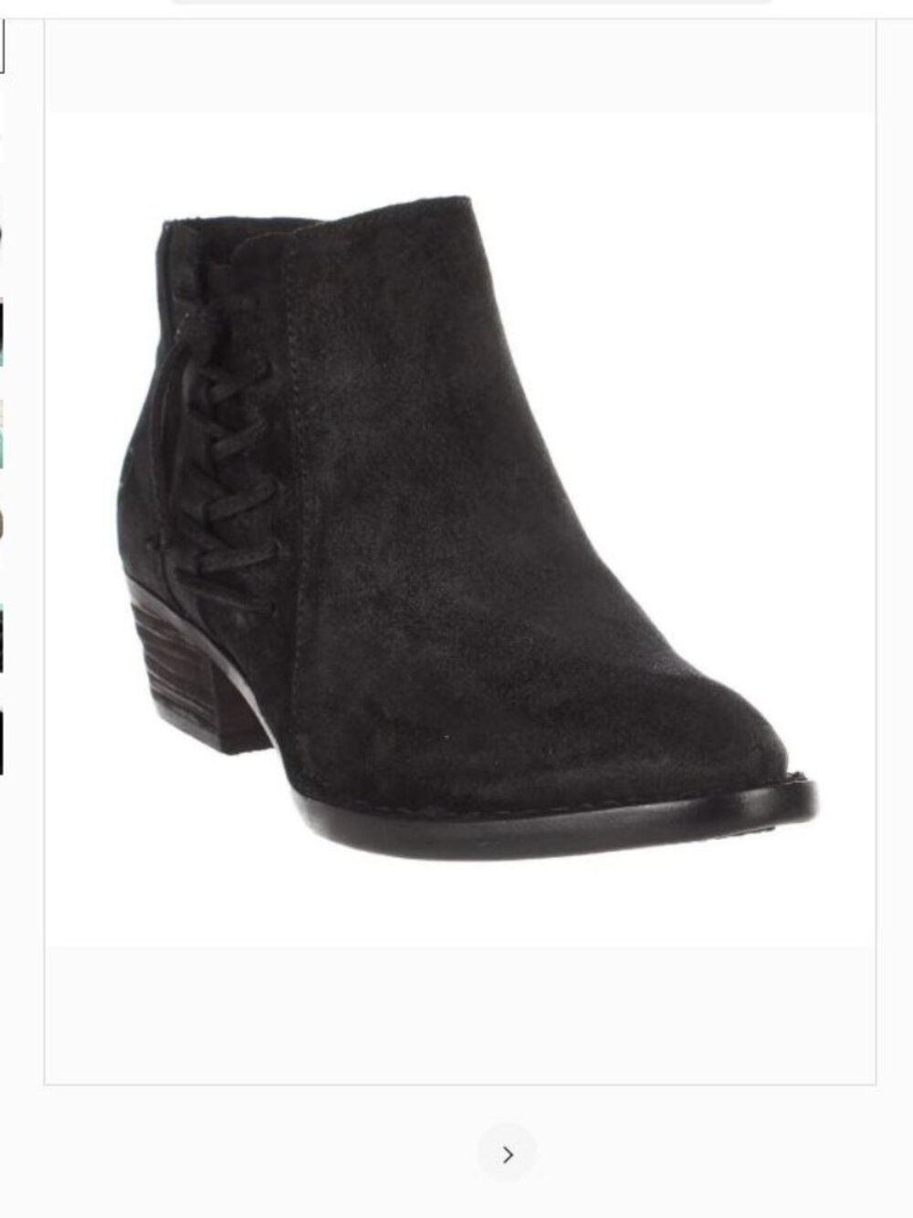Born Bessie Suede Bootie 8.5 Black Leather Ankle Boots Western Cowboy Tassel